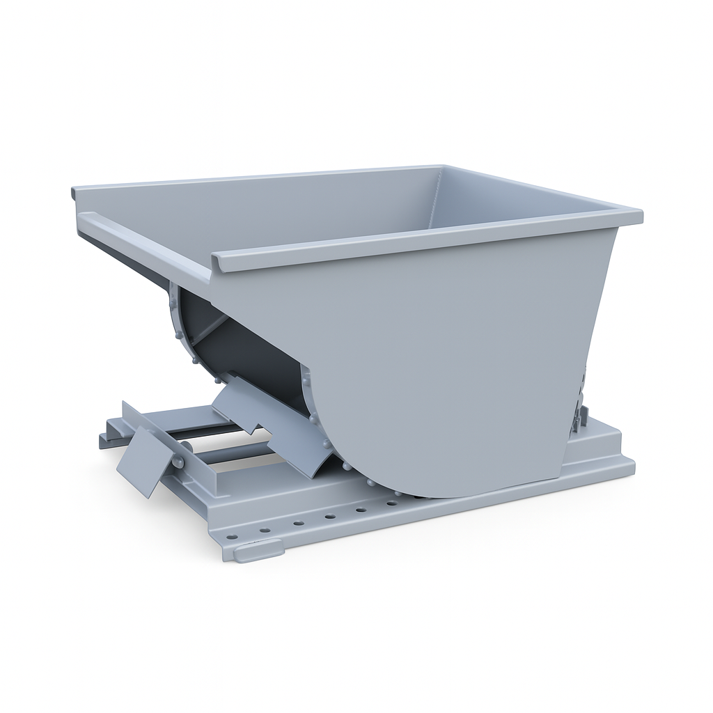 3/4 yd 4000 lb Capacity Bump Release Dumping Hopper Forklift Attachment