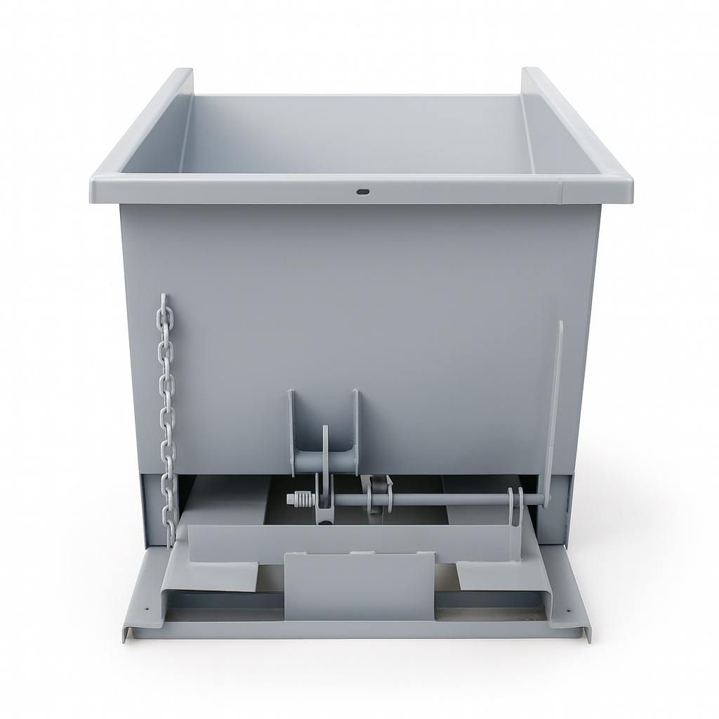 3/4 yd 4000 lb Capacity Bump Release Dumping Hopper Forklift Attachment2