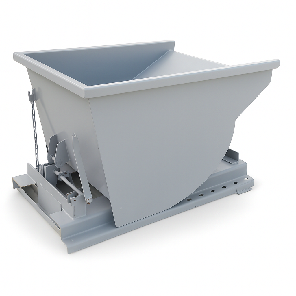 3/4 yd 4000 lb Capacity Bump Release Dumping Hopper Forklift Attachment3