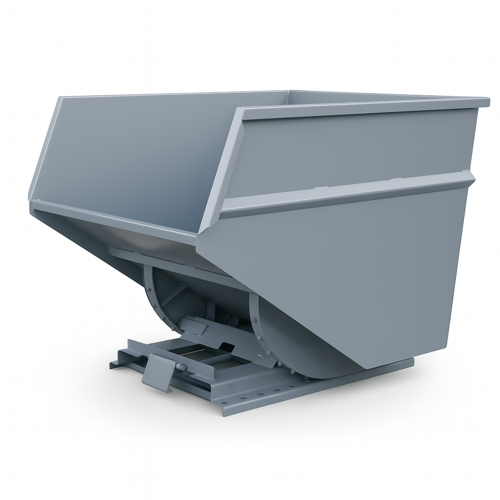 3 yd 4000 lb Capacity Bump Release Dumping Hopper Forklift Attachment1
