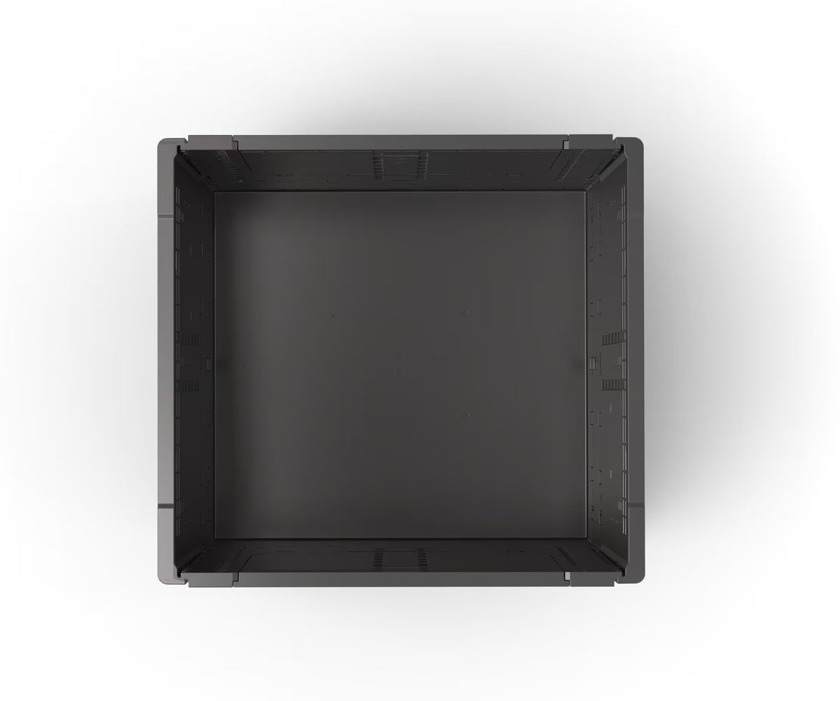 Top view into an empty 48 x 45 collapsible bulk container