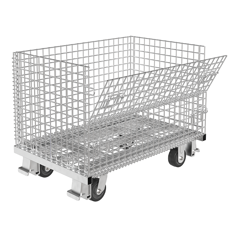 Collapsible Wire Mesh Containers – Stackable Industrial Baskets