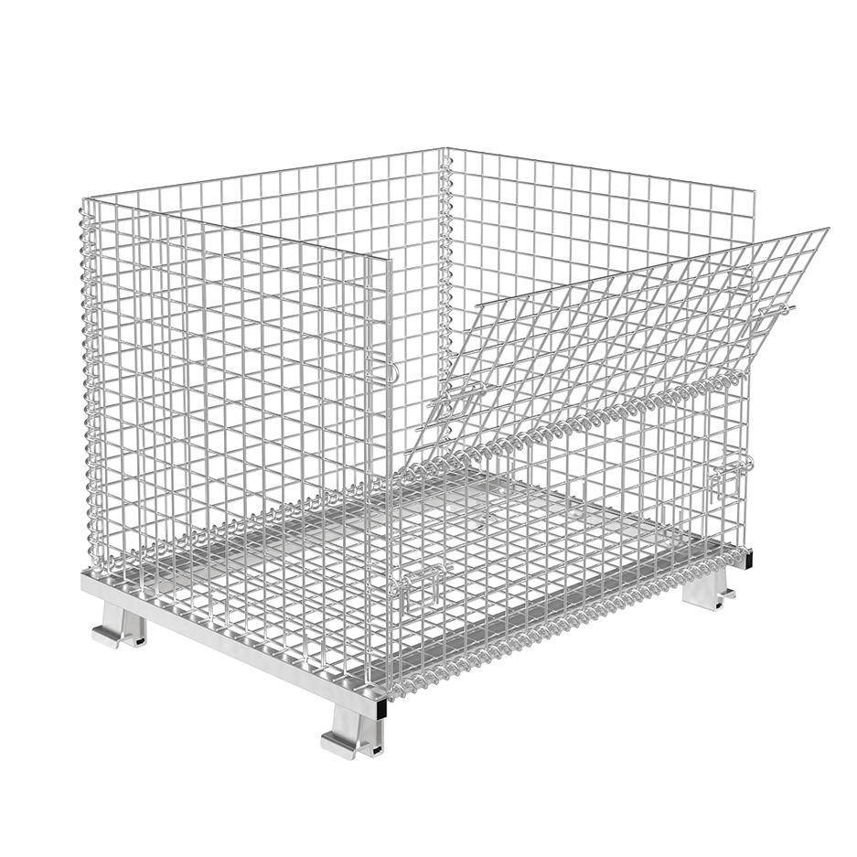 Collapsible Wire Mesh Containers – Stackable Industrial Baskets