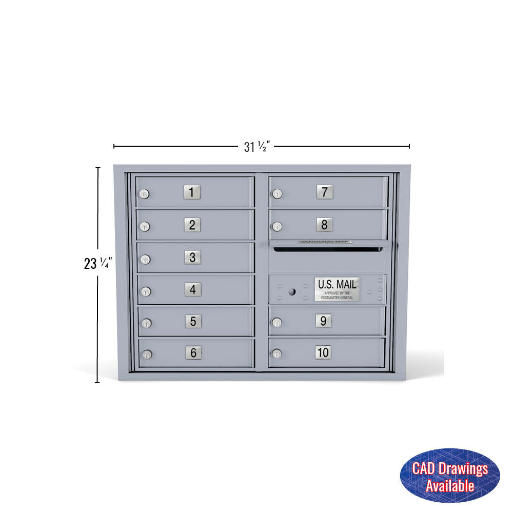 10 Door Standard 4C Mailbox