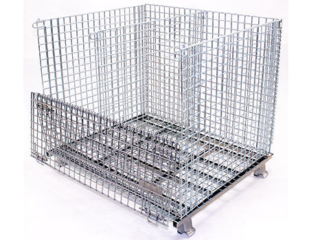 Collapsible Wire Mesh Containers – Stackable Industrial Baskets