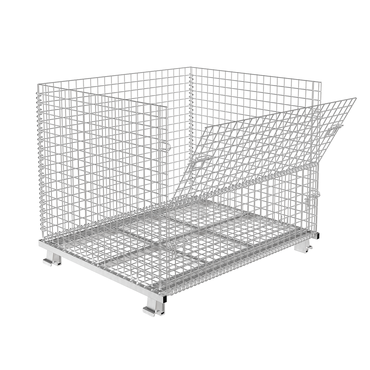 Collapsible Wire Mesh Containers – Stackable Industrial Baskets