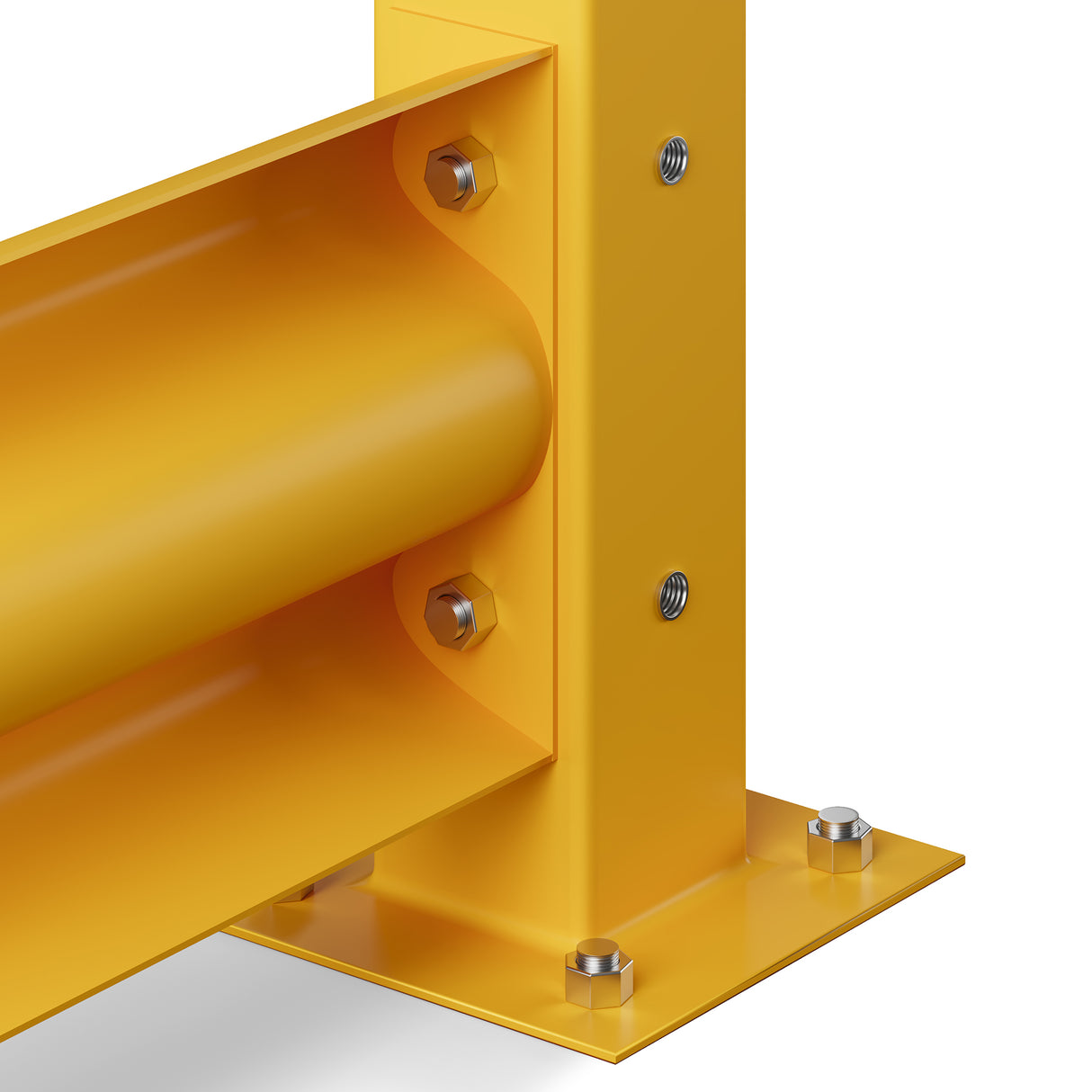 Industrial Guardrail Posts - Heavy Duty Steel Safety Barrier Posts