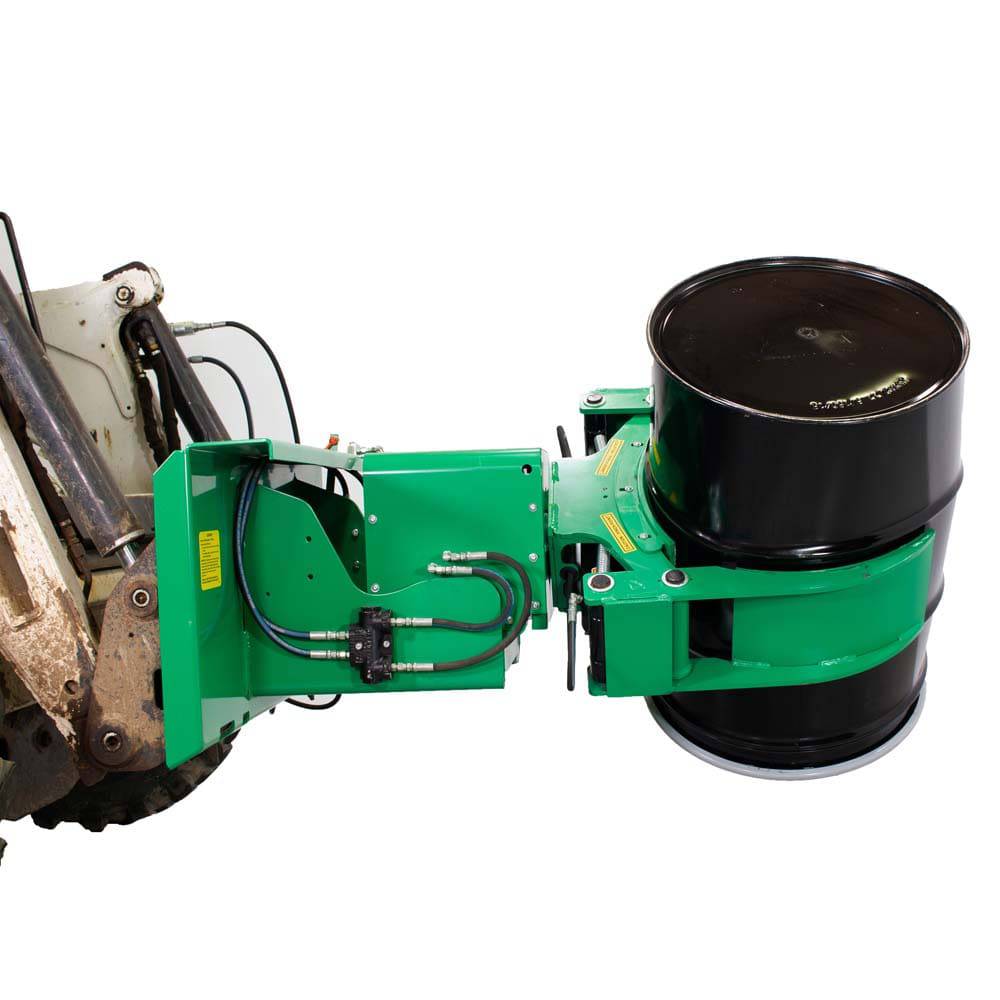 Valley Craft Powered Drum Skid Steer Attachment Efficient Safe Drum Handling Image 3