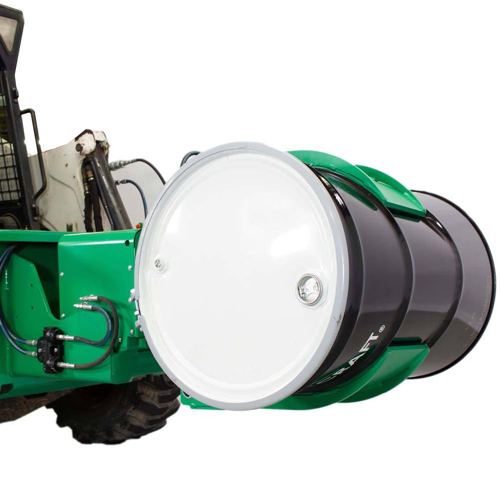 Valley Craft Powered Drum Skid Steer Attachment Efficient Safe Drum Handling Image 4