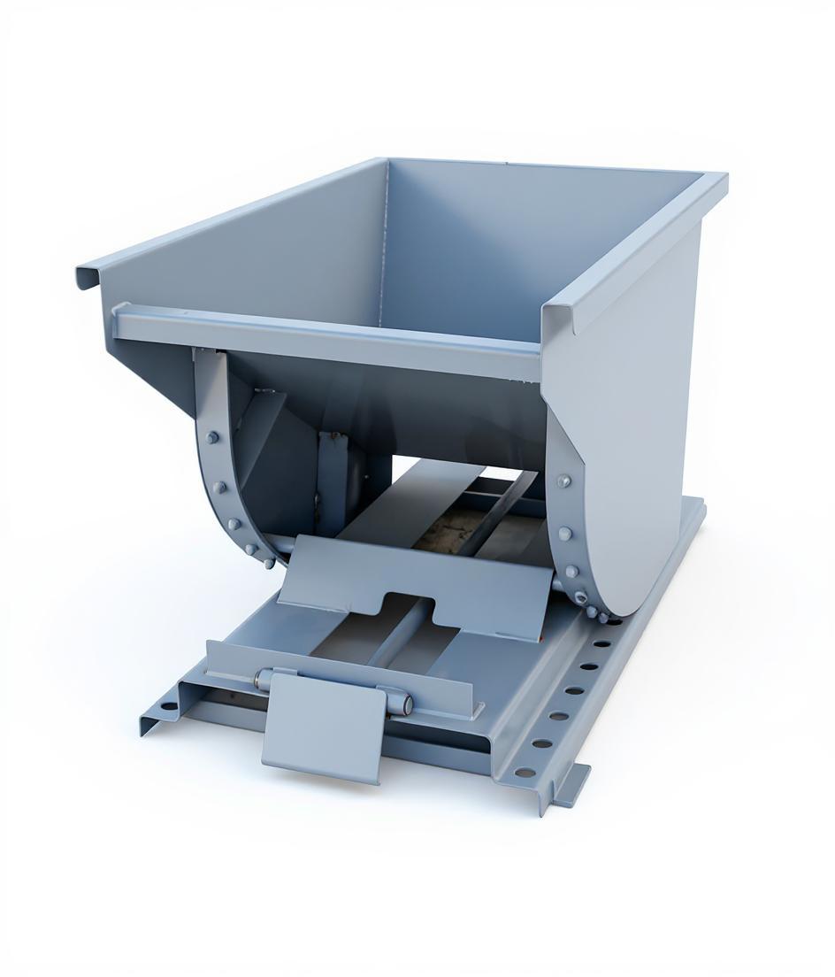 1/3 yd 4000 lb Capacity Bump Release Dumping Hopper Forklift Attachment 3