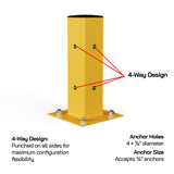 Industrial Guardrail Posts - Heavy Duty Steel Safety Barrier Posts