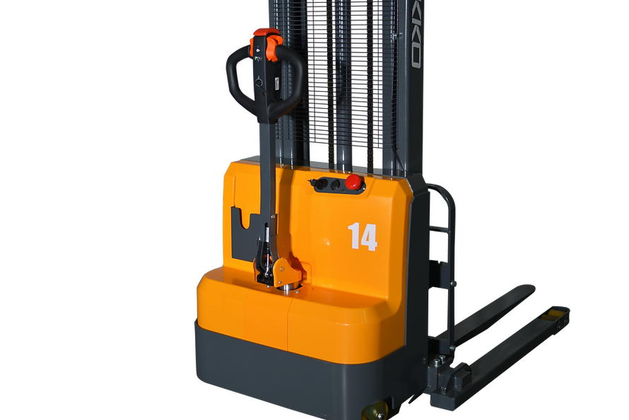 EKKO Lift Electric Straddle Stacker 3,000 lbs Capacity - 118" & 138" Height EB14C-138 EB14C-118