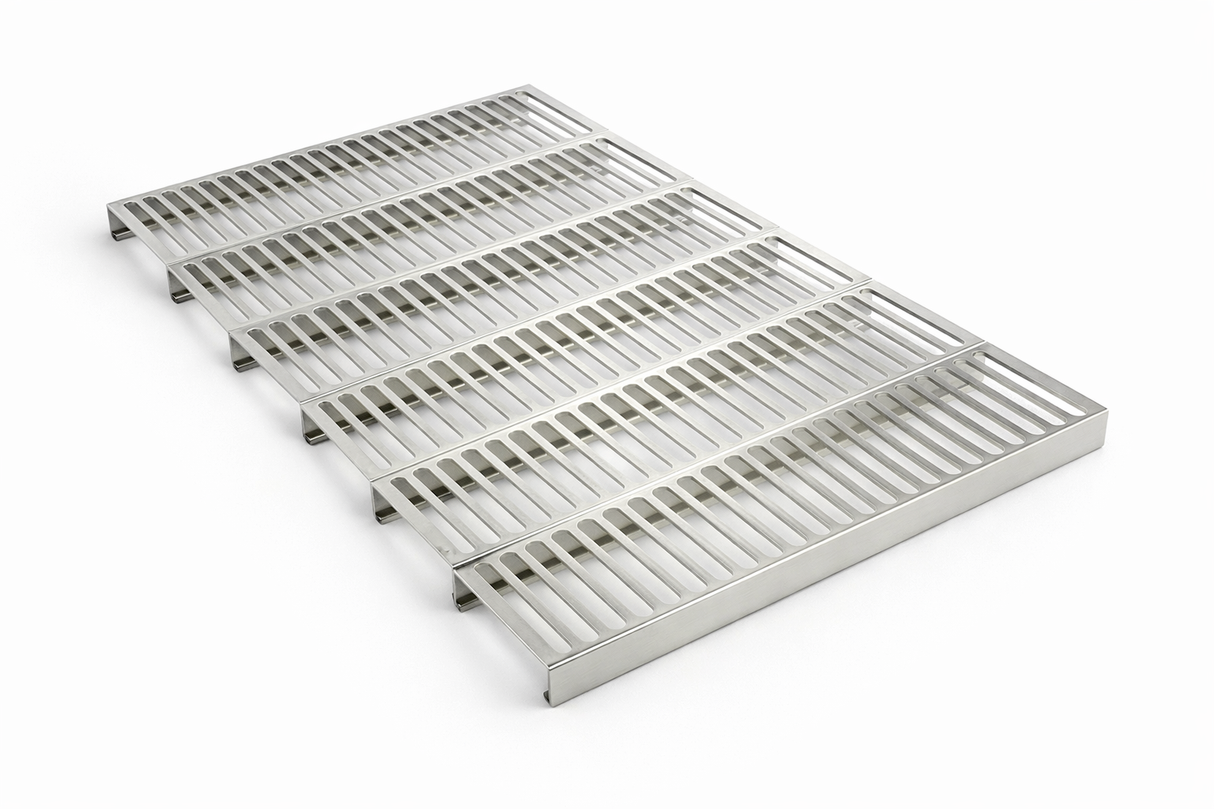Punched Steel Pallet Rack Decking – 50% Open | NFPA 13 Compliant