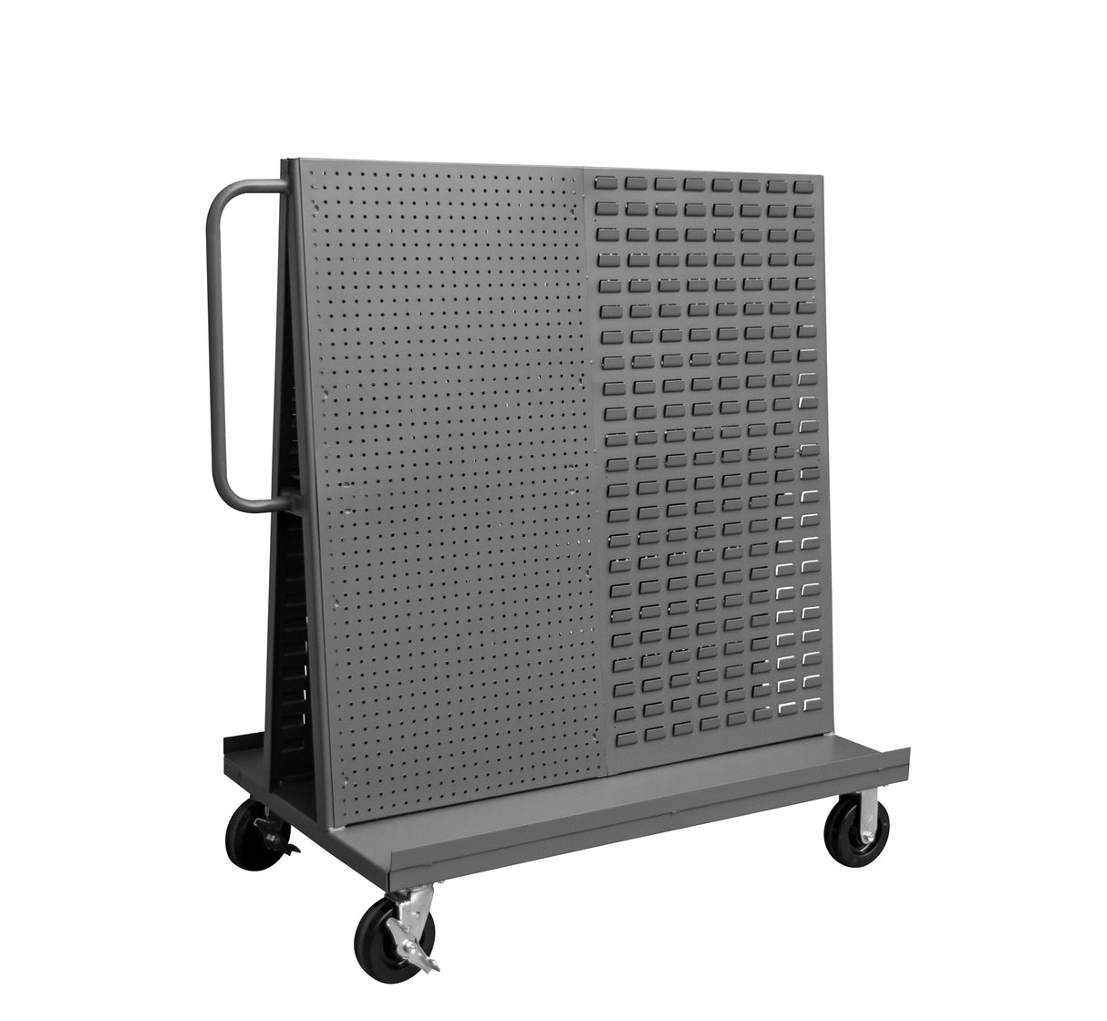 Durham® Panel Cart: Mobile A-Frame Truck with Dual Louvered Panels and Pegboards