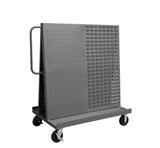 Durham® Panel Cart: Mobile A-Frame Truck with Dual Louvered Panels and Pegboards