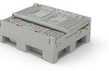 Grey 48 x 40 collapsible bulk container folded flat