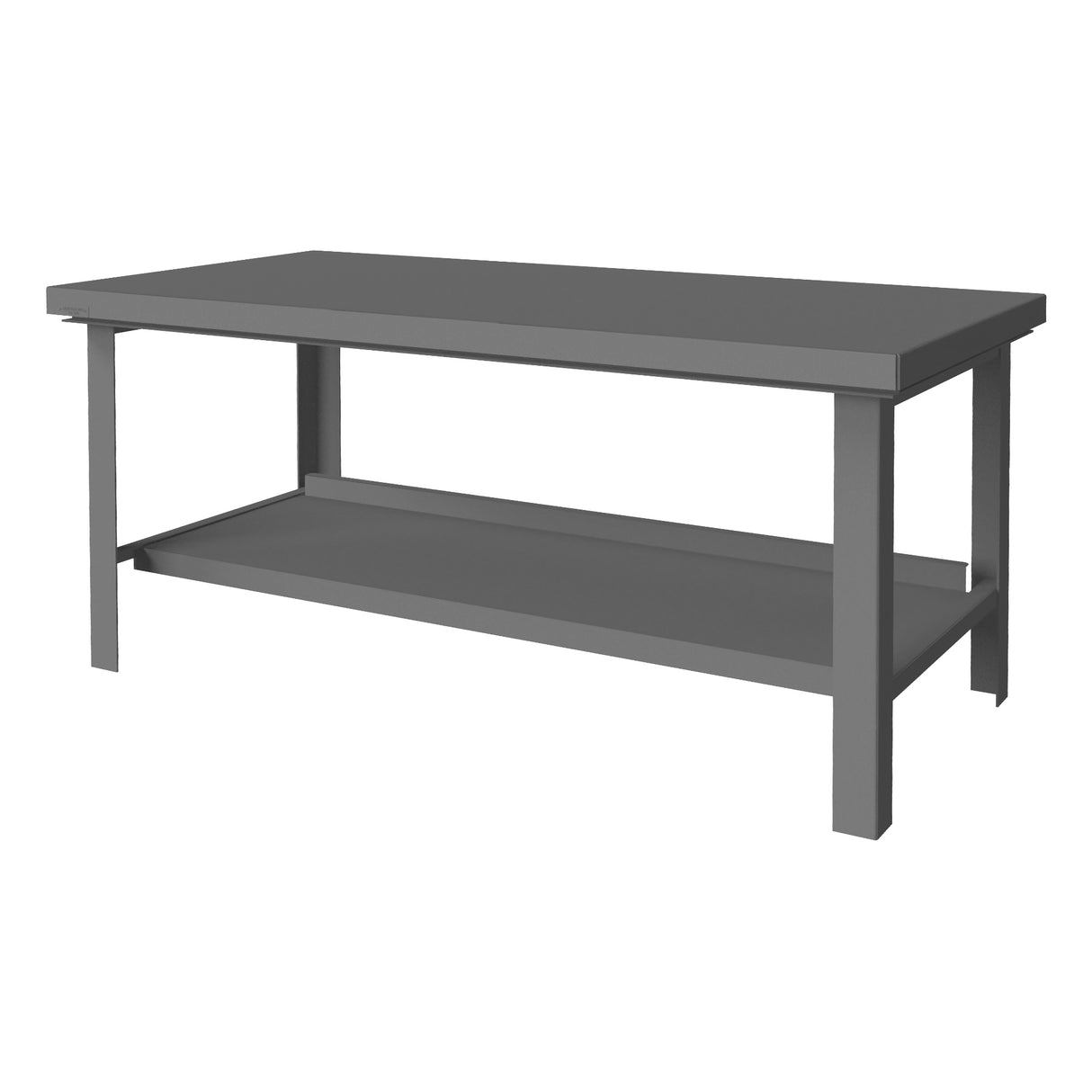 Durham® Industrial Workbench With Bottom Shelf, 72 x 36