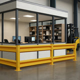 Industrial Safety Guard Rail System - Heavy Duty Warehouse Protection