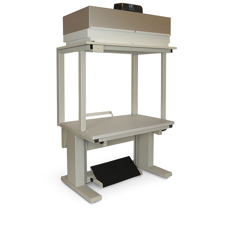 72″ × 36″ Clean Room Millennium Lab Workbench with adjustable height and Class 100 HEPA filtration