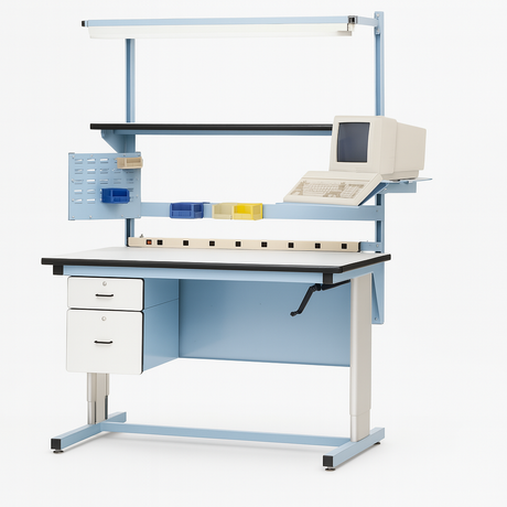 72" × 36" ergonomic adjustable industrial workbench with multiple surface options