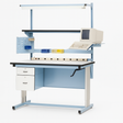 72" × 30" ergonomic adjustable industrial workbench with multiple surface options