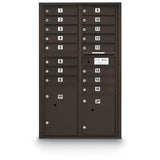 16 Door Standard 4C Std Mailbox with 2 Parcel Lockers - Additional Colors Available