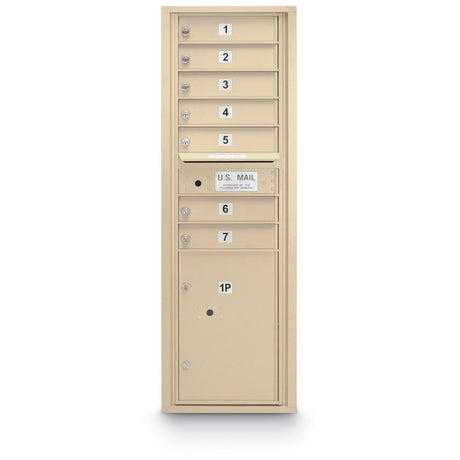 7 Door Standard 4C Mailbox with (1) Parcel Locker