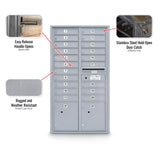 20 Door Standard 4C Mailbox with (2) Parcel Lockers