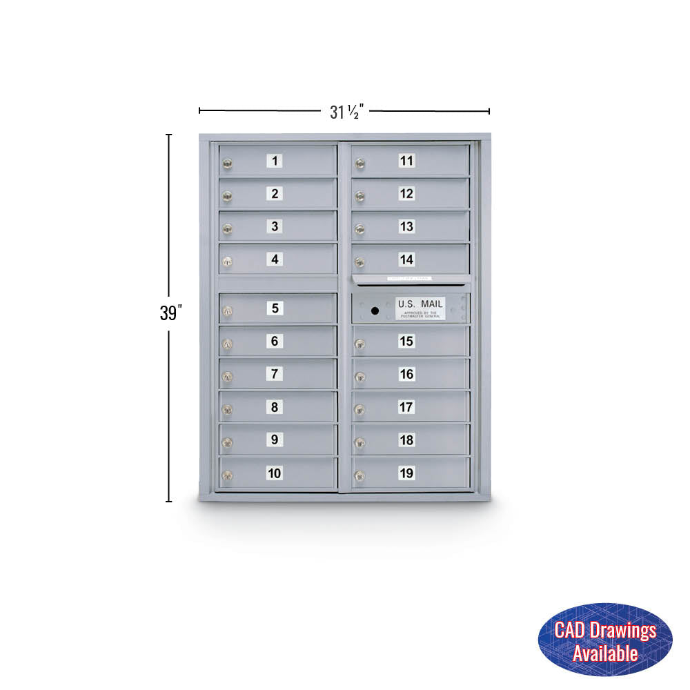 19 Door Standard 4C Front Loading Mailbox