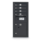 4 Door Standard 4C Mailbox with (1) Parcel Locker