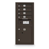 4 Door Standard 4C Mailbox with (1) Parcel Locker