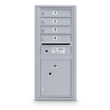 4 Door Standard 4C Mailbox with (1) Parcel Locker