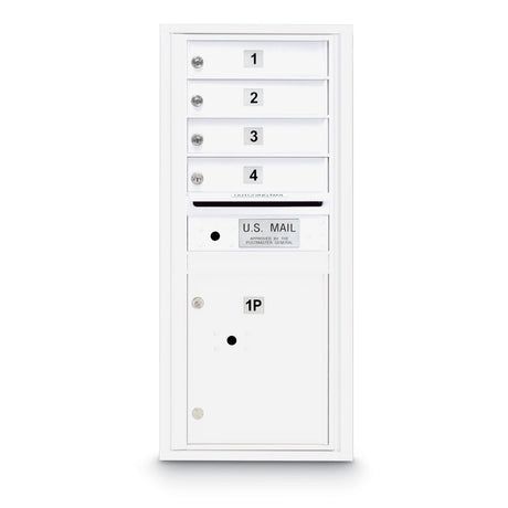 4 Door Standard 4C Mailbox with (1) Parcel Locker