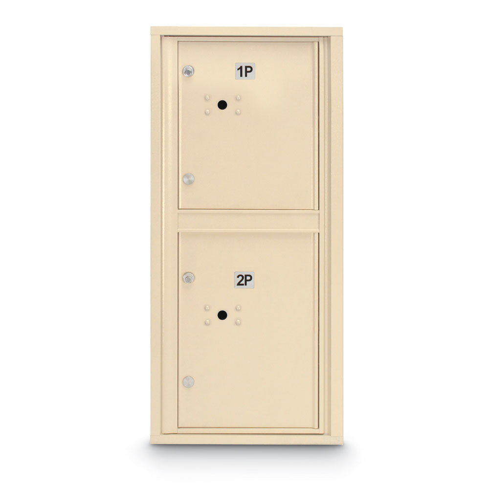 Standard 4C Mailbox with 2 Parcel Lockers - Additional Colors Available