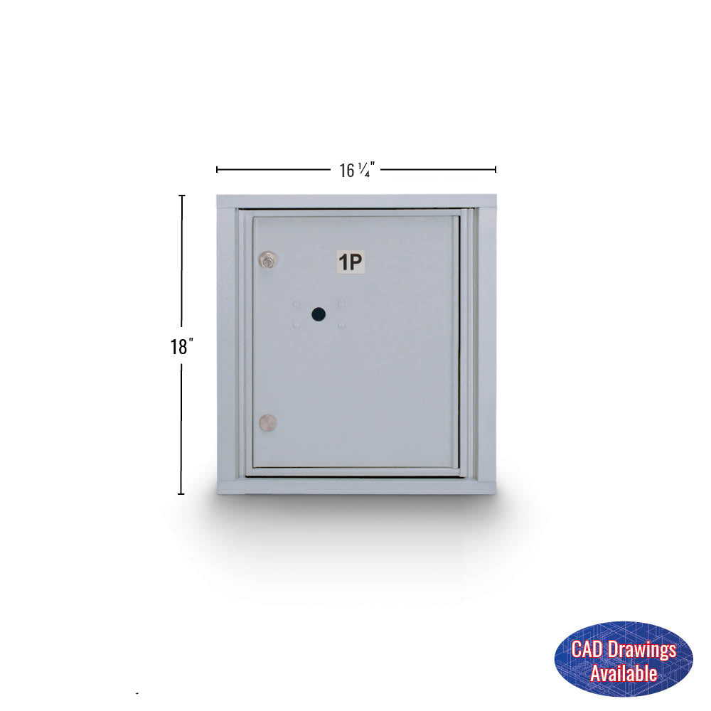 Standard 4C Mailbox with (1) Parcel Locker - Additional Colors Available