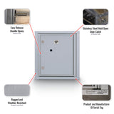 Standard 4C Mailbox with (1) Parcel Locker - Additional Colors Available