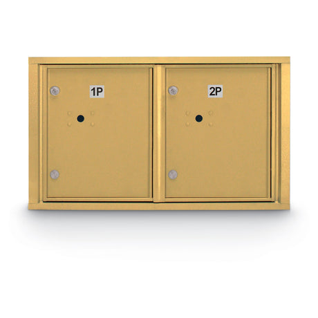 Standard 4C Mailbox with (2 Horizontal) Parcel Lockers - Additional Colors Available