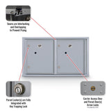 Standard 4C Mailbox with (2 Horizontal) Parcel Lockers - Additional Colors Available