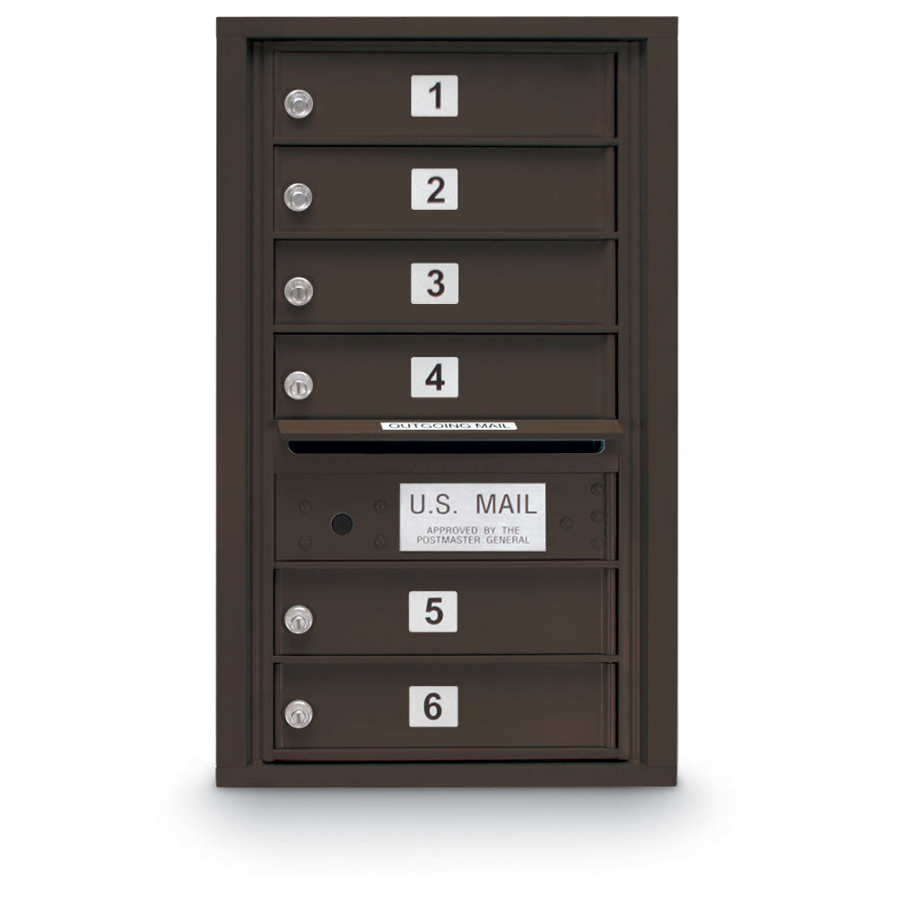 6 Door Standard 4C Mailbox - Additional Colors Available