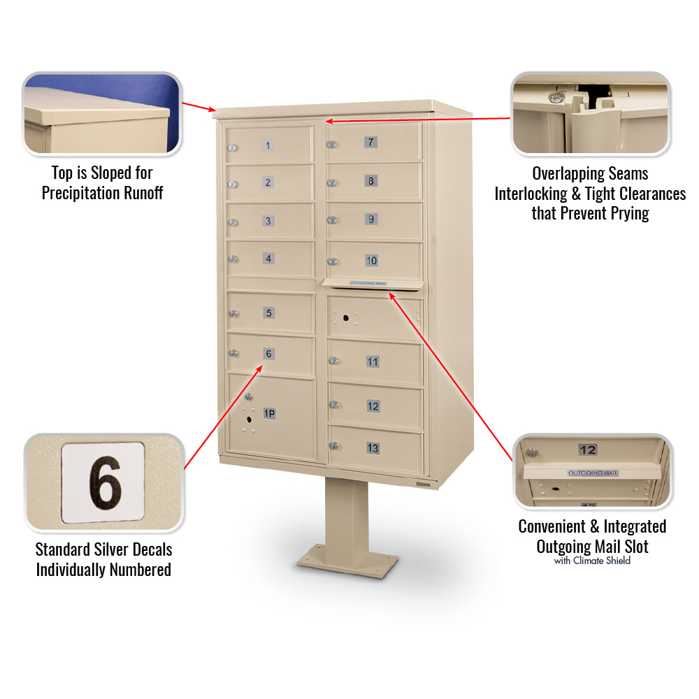 13 Door CBU with Pedestal