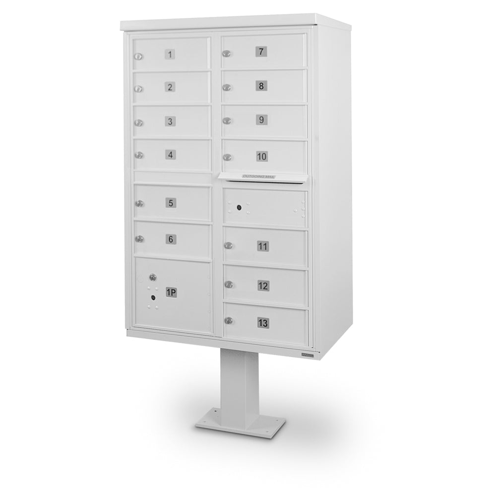 13 Door F-Spec Cluster Box Unit with Pedestal