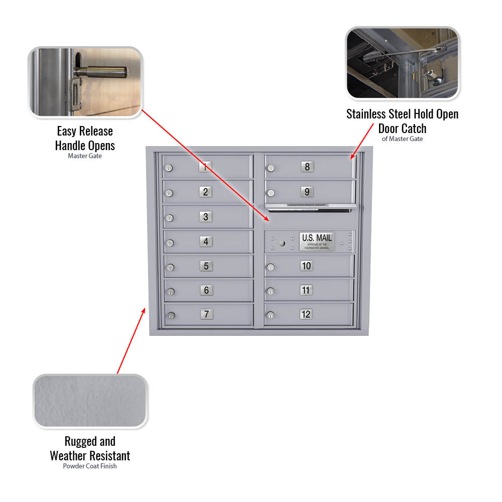 12 Door Std 4C Mailbox