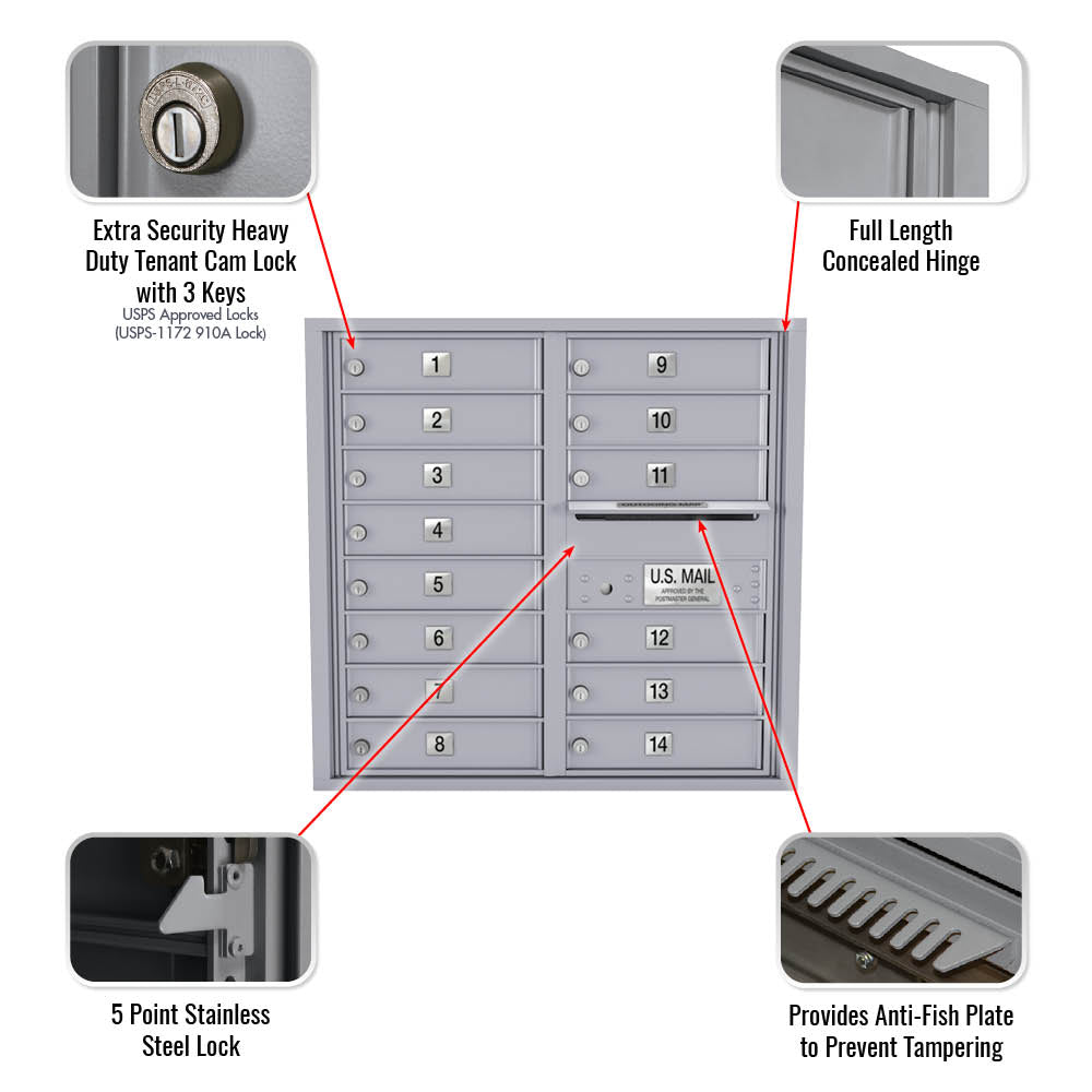 14 Door Std 4C Mailbox