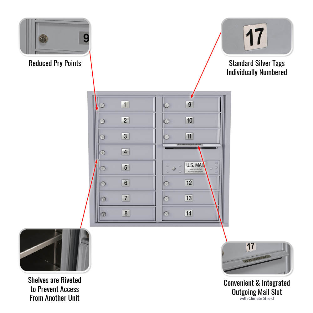 14 Door Std 4C Mailbox