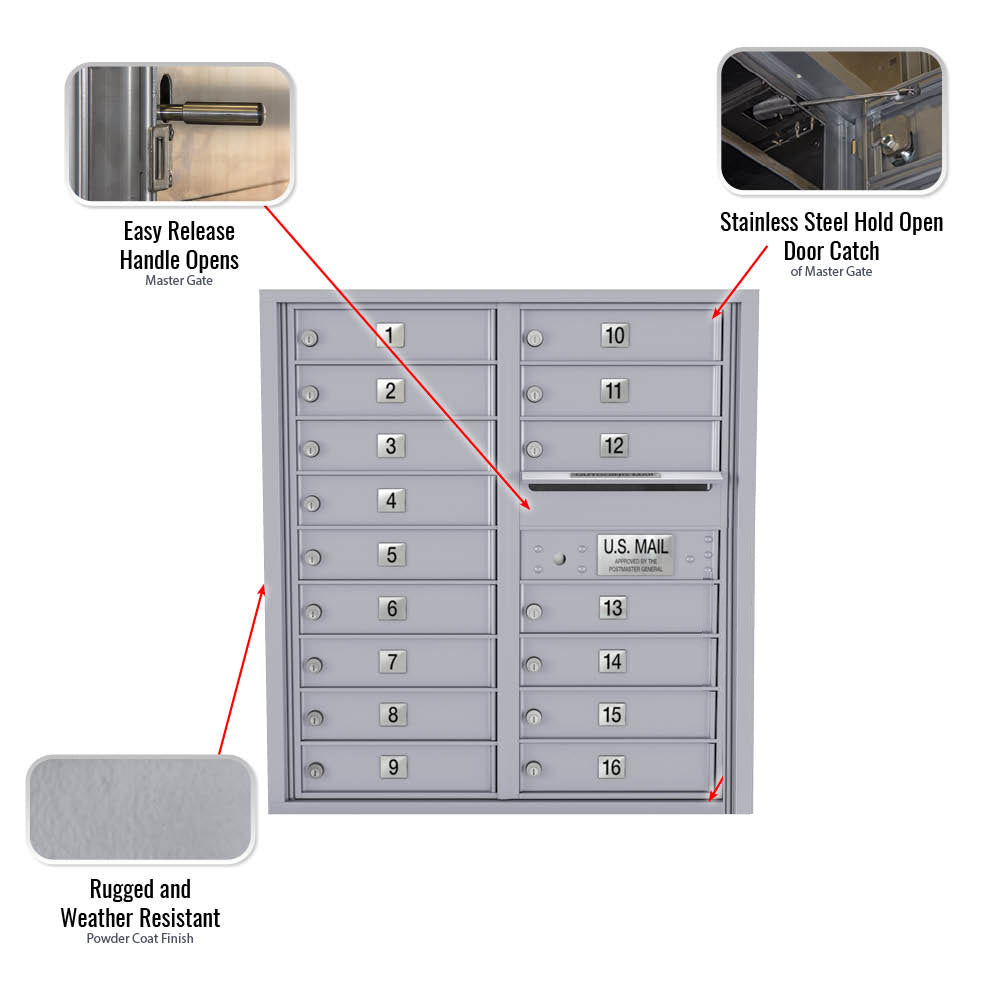 16 Door Std 4C Mailbox