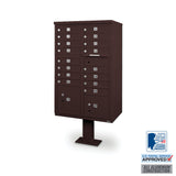 16 Door F-Spec Cluster Box Unit with Pedestal