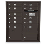 9 Door 4C Standard Mailbox 2 Parcel Lockers - Additional Colors Available