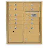 9 Door 4C Standard Mailbox 2 Parcel Lockers - Additional Colors Available