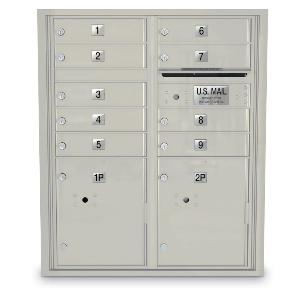 9 Door 4C Standard Mailbox 2 Parcel Lockers - Additional Colors Available