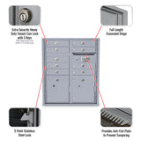 9 Door 4C Standard Mailbox 2 Parcel Lockers - Additional Colors Available